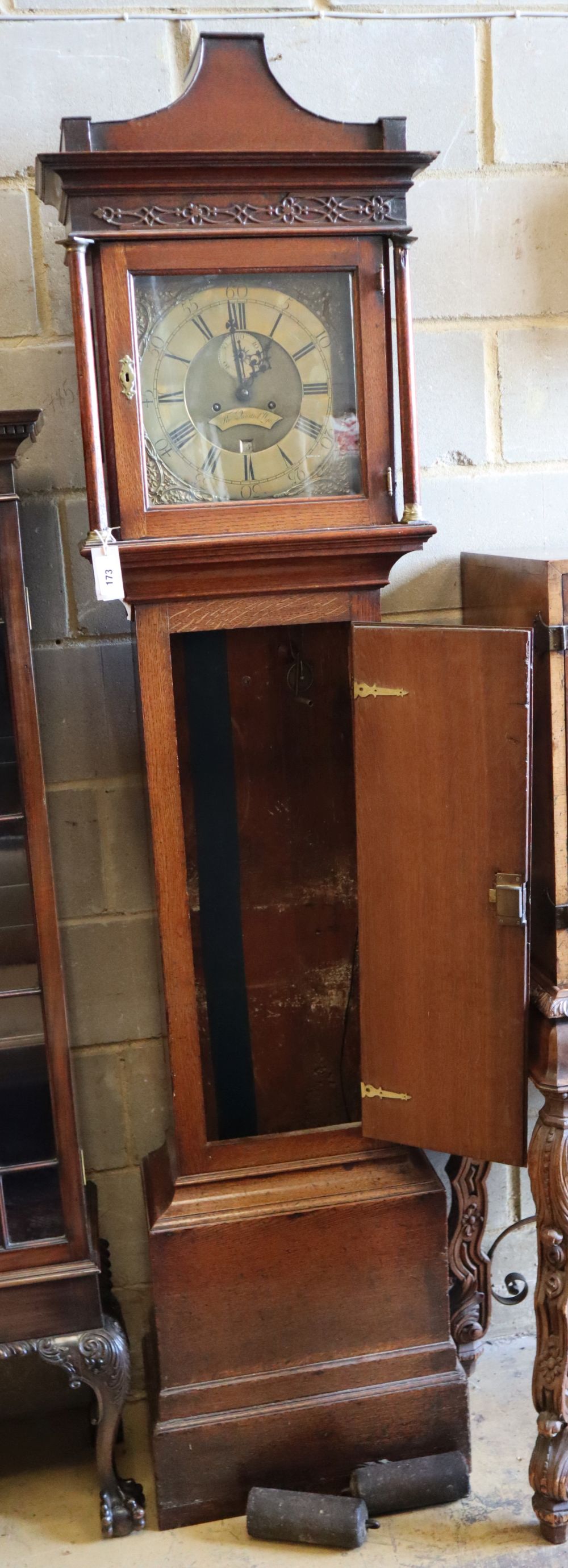 Thomas Quested, Rye. A George III oak eight day longcase clock, height 216cm